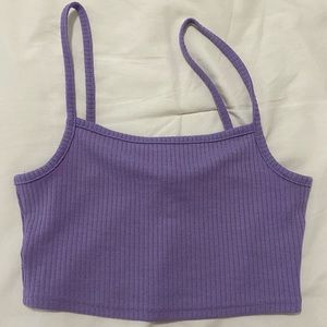 New Ribbed Cropped Tank Top